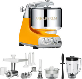 Ankarsrum AKM 6230 -yleiskone + deluxe-paketti, sunbeam yellow