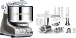 Ankarsrum Assistent Original AKM6230B yleiskone + Lihamylly täydellinen, black chrome