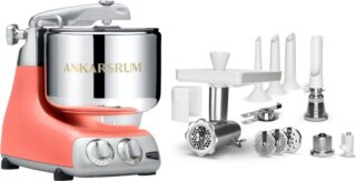 Ankarsrum Assistent Original AKM6230B yleiskone + Lihamylly täydellinen, coral crush