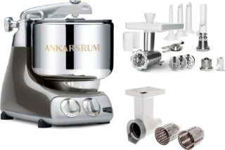 Ankarsrum Assistent yleiskone, suuri tarvikepaketti, black chrome