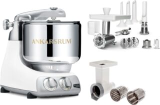Ankarsrum Assistent yleiskone, suuri tarvikepaketti, glossy white