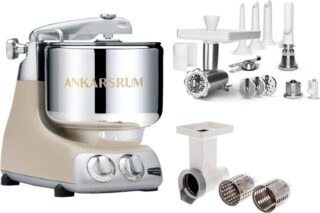 Ankarsrum Assistent yleiskone, suuri tarvikepaketti, harmony beige