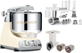 Ankarsrum Assistent yleiskone, suuri tarvikepaketti, light creme