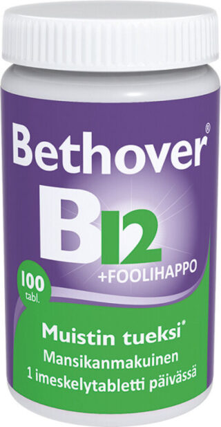 Bethover B12-Vitamiini + foolihappo 100 tabl