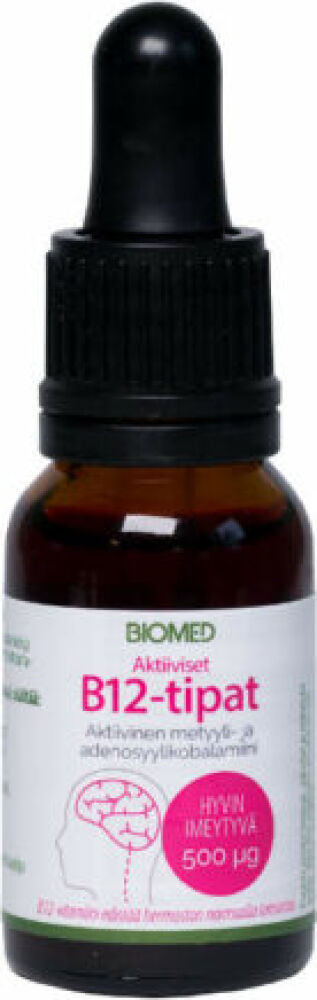 Biomed aktiiviset B12-vitamiinitipat 15 ml