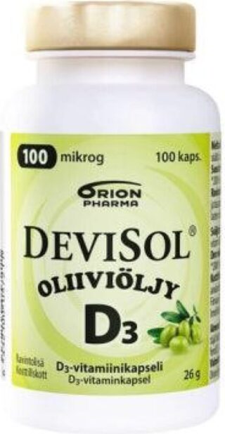 Devisol DeviSol Oliiviöljy 100 mcg – D-vitamiini 100 kaps