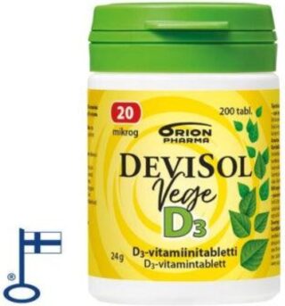 Devisol DeviSol Vege 20 mcg – D-vitamiini vegaaninen 200 tabl