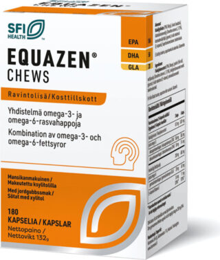Equazen chews mansikka rasvahappovalmiste 180 kpl