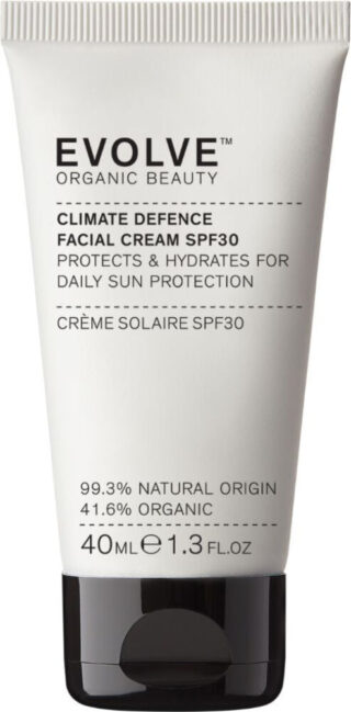 Evolve Organic Beauty Climate Defence SPF30 Cream Sävytön Kasvovoide 40ml