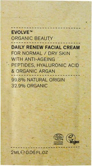 Evolve Organic Beauty Daily Renew Facial Cream Uudistava kasvovoide 2ml Näyte