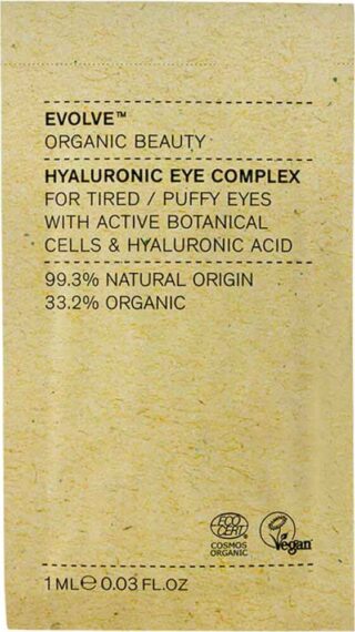 Evolve Organic Beauty Hyaluronic Eye Complex Silmänympärysseerumi 1ml Näyte