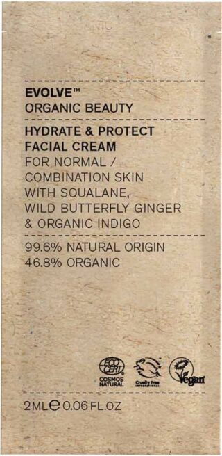 Evolve Organic Beauty Hydrate & Protect Facial Cream 2ml Näyte