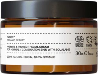 Evolve Organic Beauty Hydrate & Protect Facial Cream Kasvovoide 30ml Matkakoko