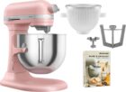 Kitchenaid Artisan 5KSM70SHXE yleiskone 6,6 litraa + 5KSMICM Ice Cream Maker, dried rose