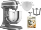 Kitchenaid Artisan 5KSM70SHXE yleiskone 6,6 litraa + 5KSMICM Ice Cream Maker, medallion silver