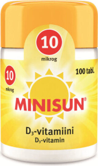 Minisun D-Vitamiini 10 mcg 100 tabl