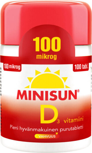 Minisun D-Vitamiini 100 mikrog 100 tabl