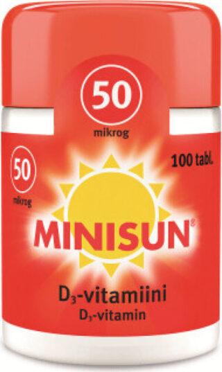 Minisun D-Vitamiini 50 mikrog purutabl
