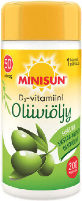 Minisun D-vitamiini Oliiviöljykapseli 50 mmcg 150 kaps