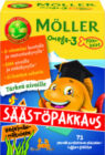 Möller Omega-3 Pikkukalat hedelmäinen 72 kpl jättipakkaus