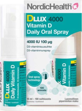 Nordic Health DLux 4000 D3 100 mikrog 15 ml -suusuihke