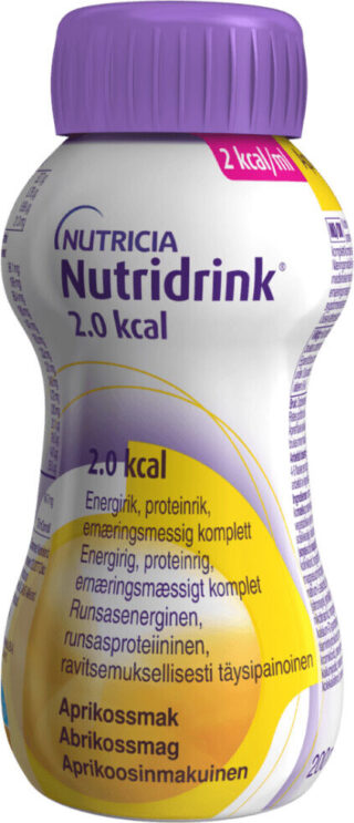 Nutridrink 2,0 Kcal Aprikoosi 4×200 ml