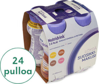 Nutridrink 24 x Nutridrink 2.0 kcal 200 ml valitse maut