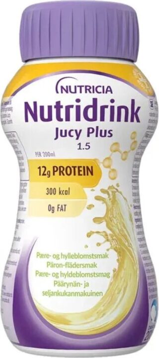 Nutridrink Jucy Plus Päärynä-Seljankukka 4×200 ml