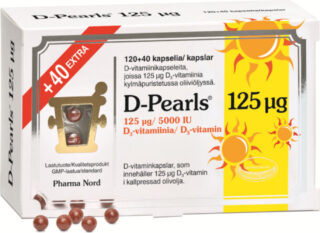 Pharma Nord D-Pearls 125 mikrog EXTRA 120+40 kaps