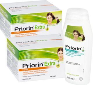 Priorin Extra 360 kpl + Shampoo 200ml