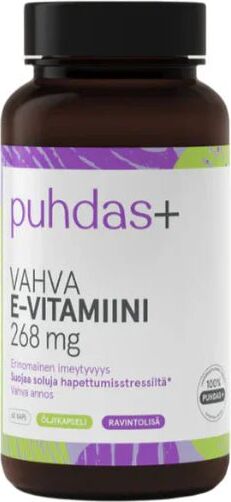 Puhdas+ E-vitamiini 268 mg 60 kaps