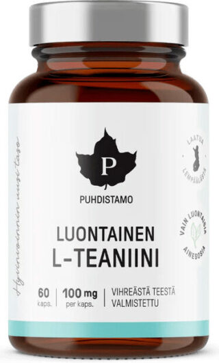Puhdistamo Luontainen L-Teaniini 100 mg 60 kaps