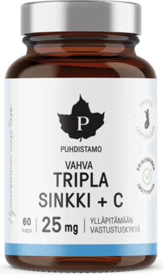 Puhdistamo Tripla Sinkki + C 25 mg kaps