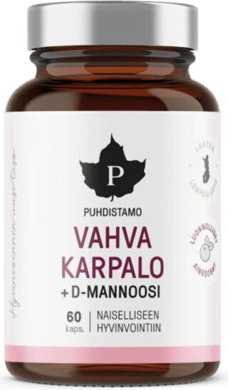 Puhdistamo Vahva Karpalo + D-mannoosi 60 kaps
