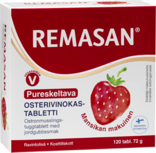 Remasan Pureskeltava mansikanmaku 120 tabl