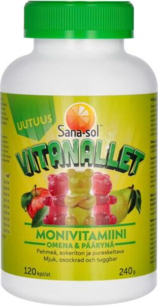 Sana-Sol Vitanallet Omena&Päärynä 120 kpl