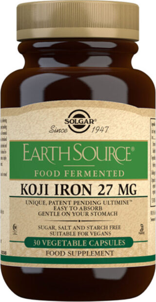 SOLGAR Solgar Earth Source Koji Fermented Iron 27mg 30kaps (fermentoitu rauta)