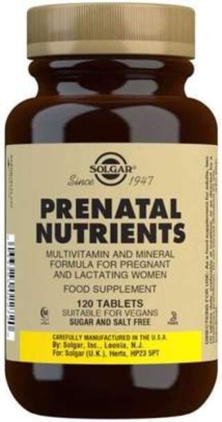 SOLGAR Solgar Prenatal Nutrients (raskaana oleville) 120 tabl