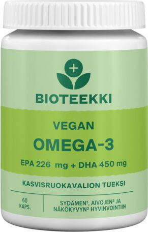 Suomen Bioteekki Oy Bioteekki Vegan Omega-3 60 kapselia