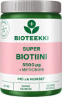 Super Bioteekki Super Biotiini (+Metioniini) 5500 ug 90 tabl