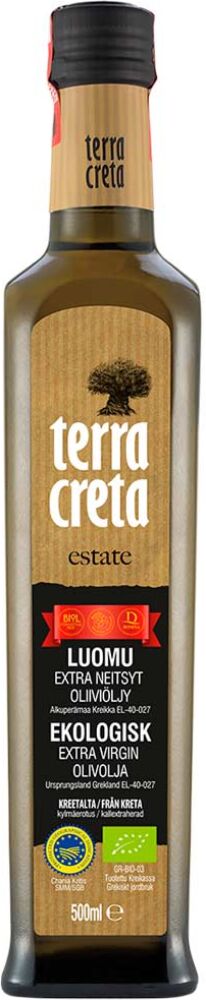 Terra Creta Extra-neitsytoliiviöljy luomu 500ml