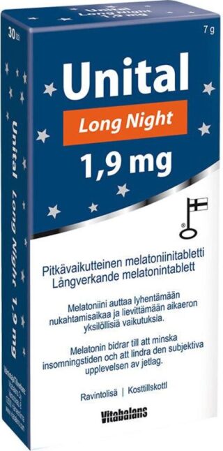 Unital Long Night 1,9 mg – Melatoniini tabl