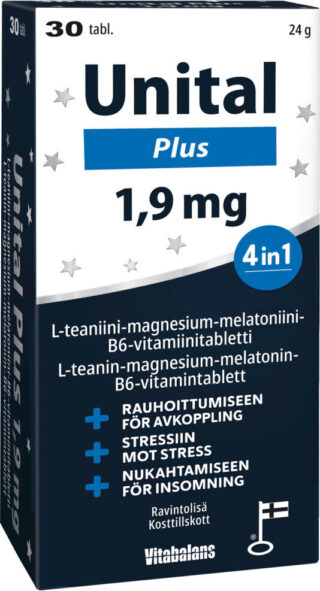 Unital Plus 1,9 mg – Melatoniini 30 tabl