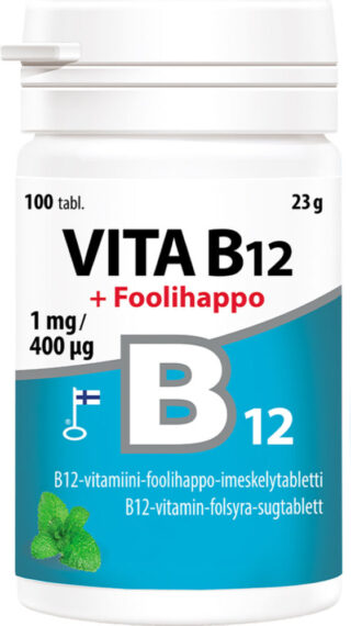 Vitabalans Vita B12-vitamiini + foolihappo 100 tabl